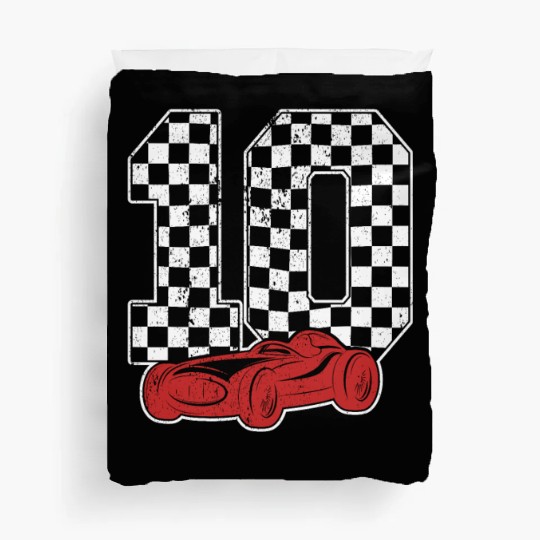 10 Year Old Pit Crew Boy Car Racing 10th Birthday Duvet Covers