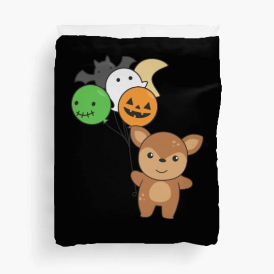 Deer Halloween Balloons Kids Cute Animals Duvet Covers