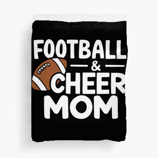 Football Cheer Mom Proud and Loud Duvet Covers