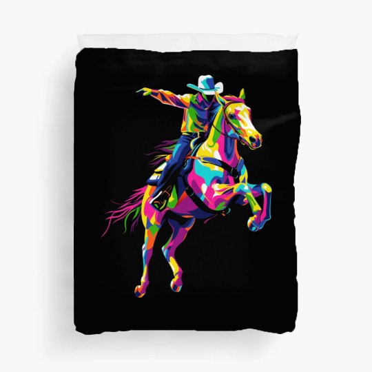 Rodeo Barrel Racer Barrel Racing Horseback Riding Duvet Covers