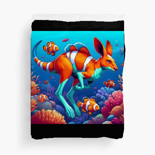 The kangaroo-clown fish Duvet Covers