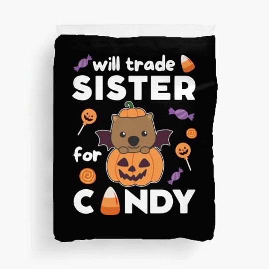Wombat Halloween Trade Sister For Candy Duvet Covers