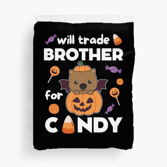 Wombat Halloween Trade Brother For Candy Duvet Covers