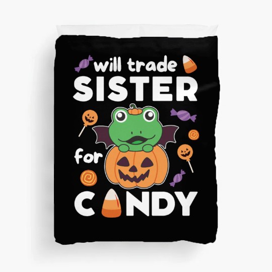 Frog Halloween Trade Sister For Candy Duvet Covers