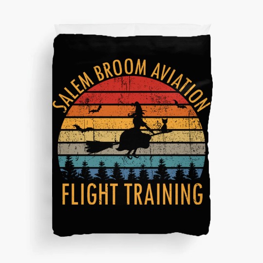 Womens Salem Broom Aviation Flight Halloween Duvet Covers