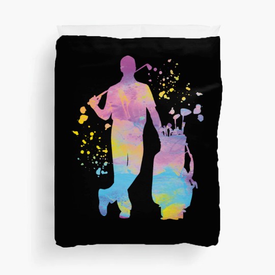 Golfer Colorsplash Kids Miniature Golf Duvet Covers