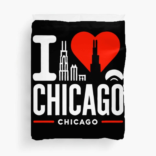 I Love Chicago The Windy City Chi-Town Duvet Covers