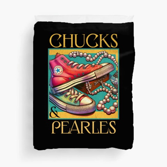 Chucks And Pearls I'M With Her Kamala Duvet Covers