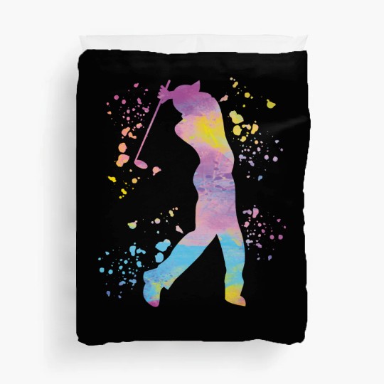 Golfer Colorsplash Kids Miniature Golf Duvet Covers