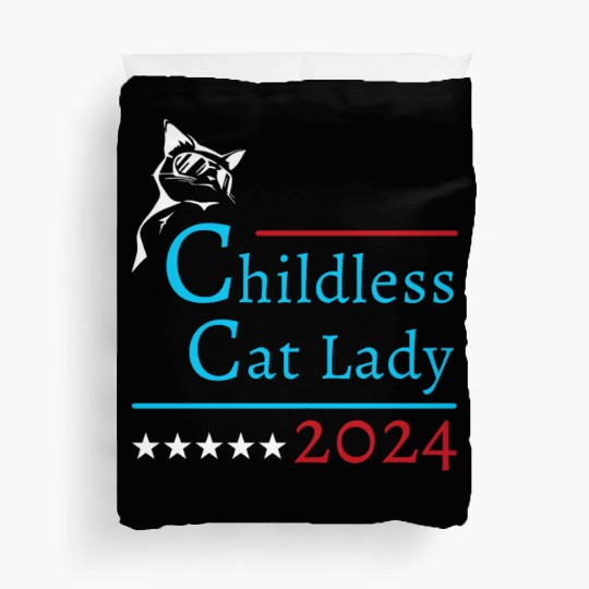 "Childless Cat Lady" Kamala Harris 2024 Duvet Covers