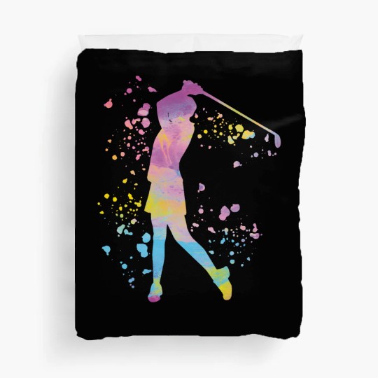 Golfer Colorsplash Kids Miniature Golf Duvet Covers