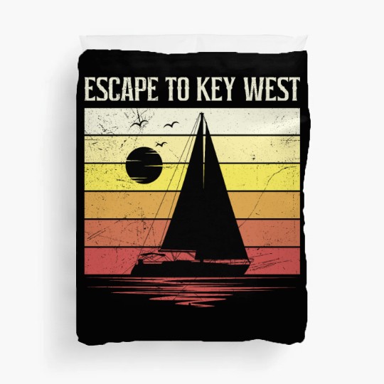 Florida ESCAPE TO KEY-WEST Sailing Florida Duvet Covers