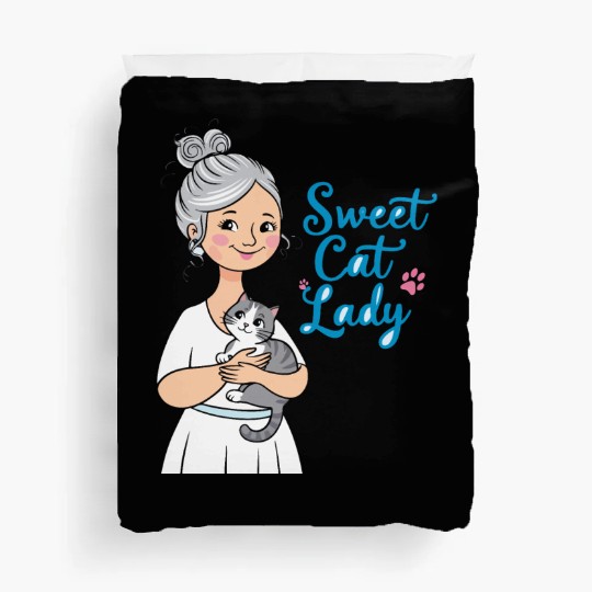 sweet cat lady Duvet Covers
