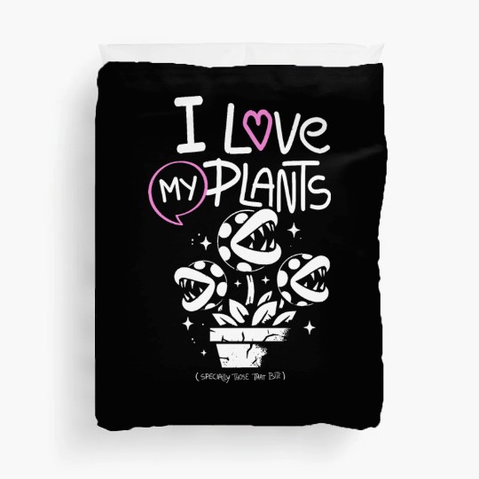 I Love My Plants – Cute Venus Flytrap Plant Lover Duvet Covers