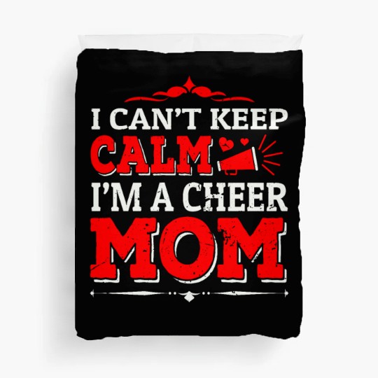 Keep Calm Cheer Mom Cheerleading Mother's Day Duvet Covers