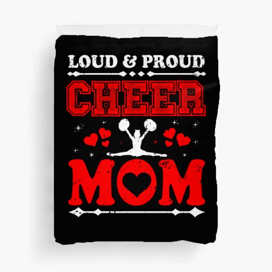 Loud & Proud Cheer Mom Cheerleading Mother's Day Duvet Covers