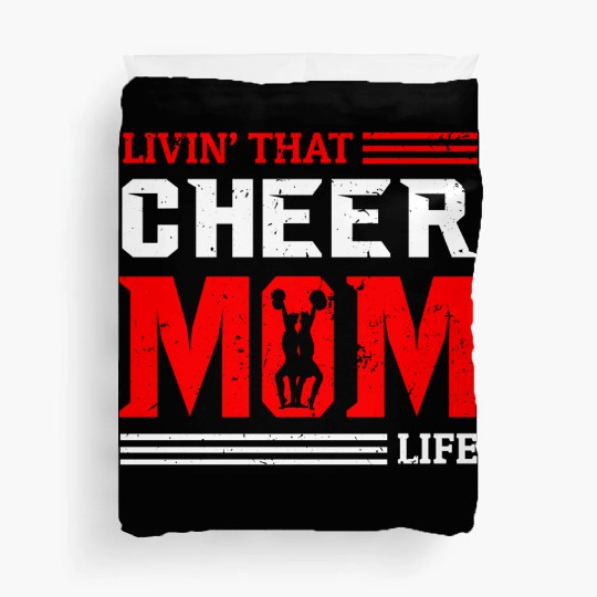 Living Cheer Mom Life Cheerleading Mother's Day Duvet Covers