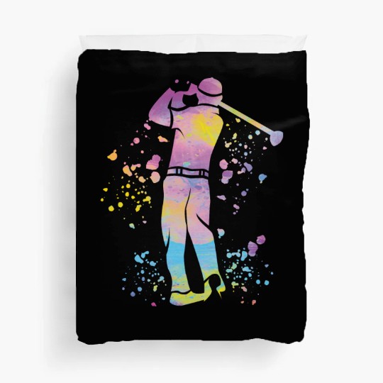 Golfer Colorsplash Kids Miniature Golf Duvet Covers