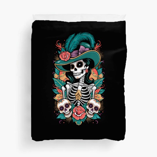 Skull Lady Duvet Covers