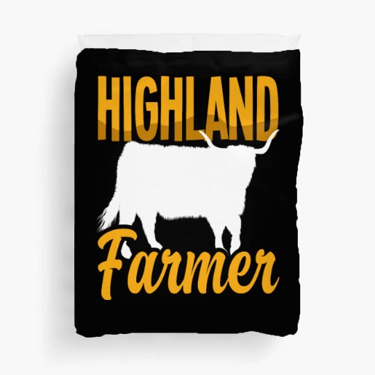 Highland Farmer Scottish Highland Cow Duvet Covers
