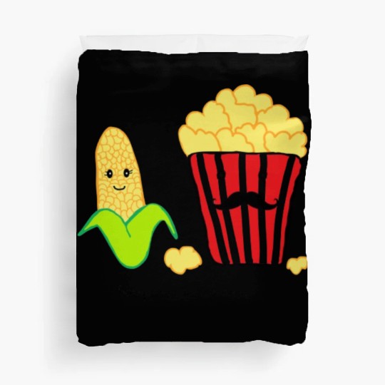 Baby corn and Popcorn Father and Baby design Duvet Covers