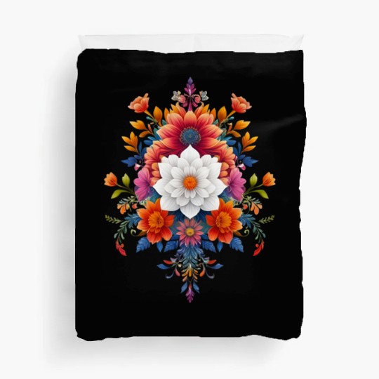 Botanical Bliss: Retro Floral Aesthetic Watercolor Duvet Covers