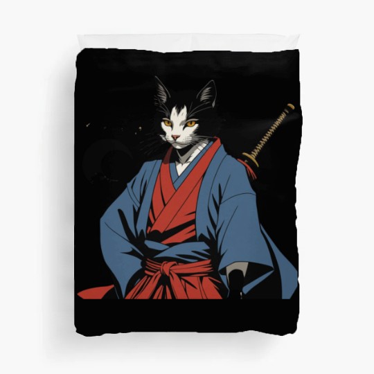 Samurai Cat Duvet Covers