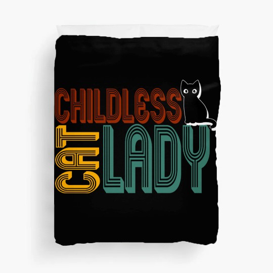 childless cat lady Kamala Harris 2024 Duvet Covers