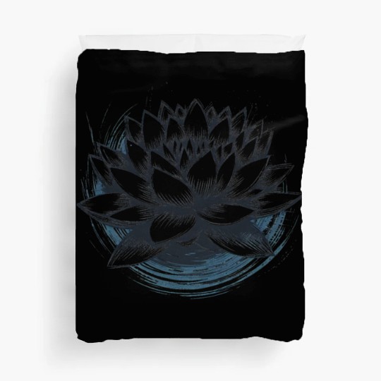 Modern Lotus with Brushstroke Effect 3 Duvet Covers