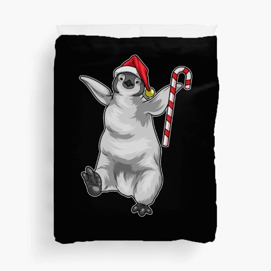 Penguin Christmas Candy cane Duvet Covers