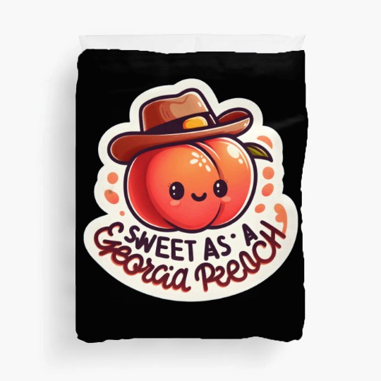 Sweet as a Georgia Peach Sticker Duvet Covers