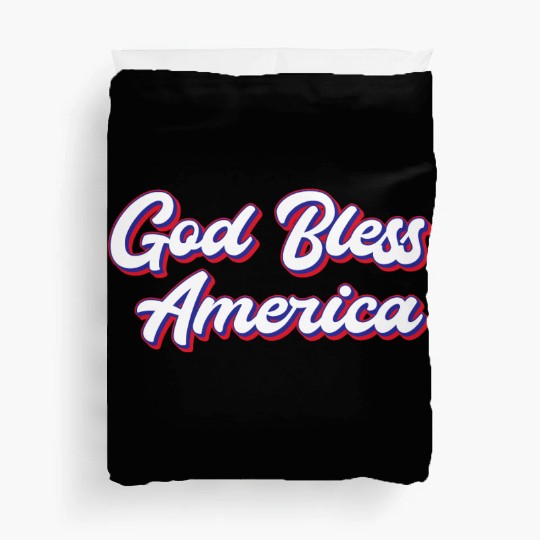 God Bless America Patriotic Design for Proud Duvet Covers