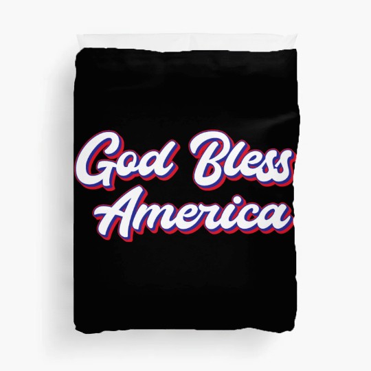 God Bless America Patriotic Design for Proud Duvet Covers