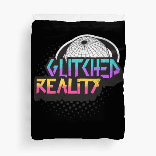 Glitched Reality - Futuristic Y2K Streetwear Duvet Covers