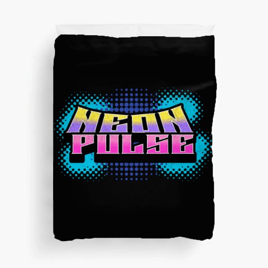 Neon Pulse - Vibrant Y2K Streetwear Vibes Duvet Covers