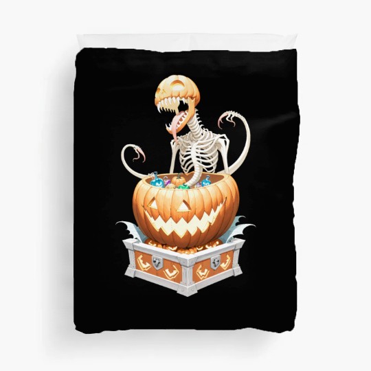 "Heavy Metal Skeletons and Skulls Halloween Art Duvet Covers