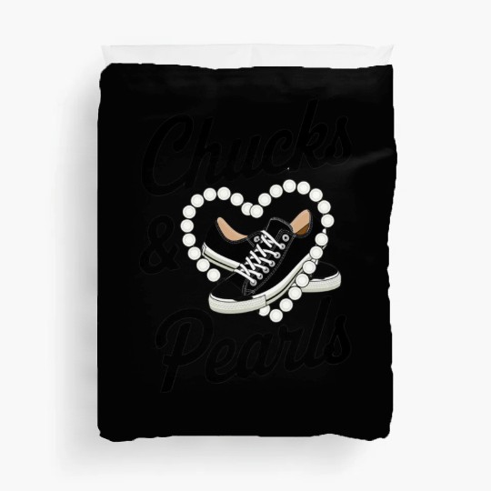 Chucks And Pearls 2024 I'M With Her Kamala 2024 Duvet Covers