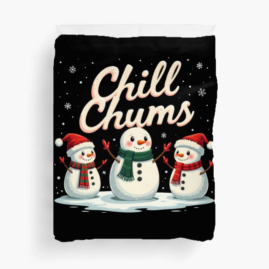 Chill Chums Snowman Friends Festive Winter Fun Duvet Covers