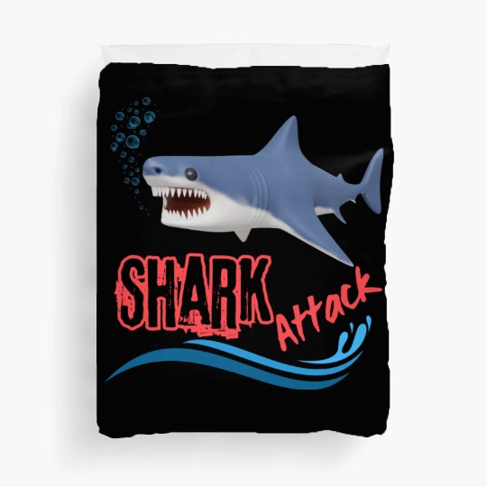 A different unique colorful shark attack design Duvet Covers