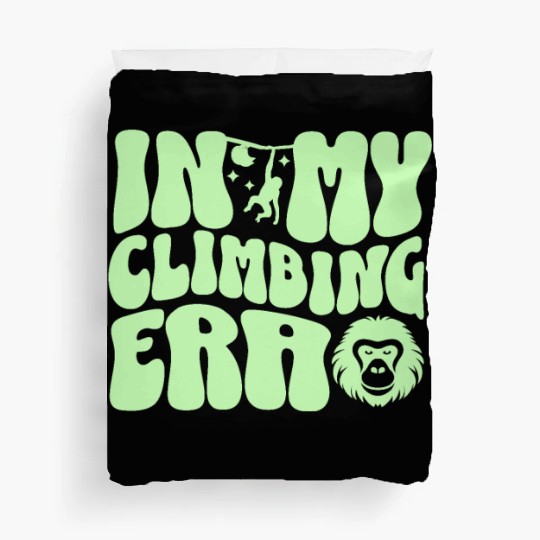 In my climbing era curvy boulderwriting bouldering Duvet Covers