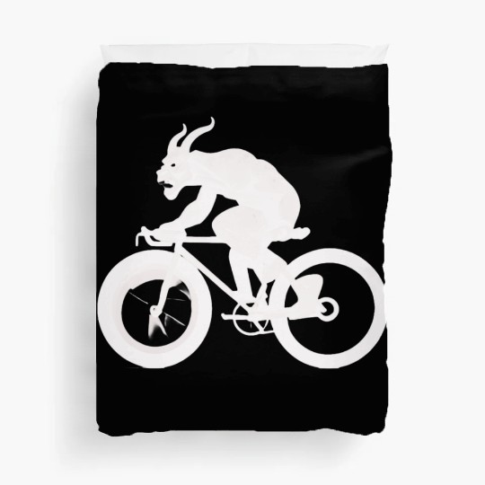 devil on bicycle Duvet Covers