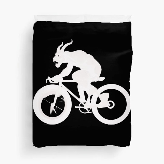 devil on bicycle Duvet Covers