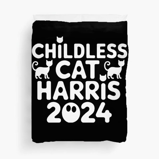 Childless Cat lady Kamala Harris Duvet Covers