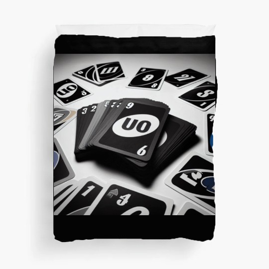 Black Uno Cards Duvet Covers
