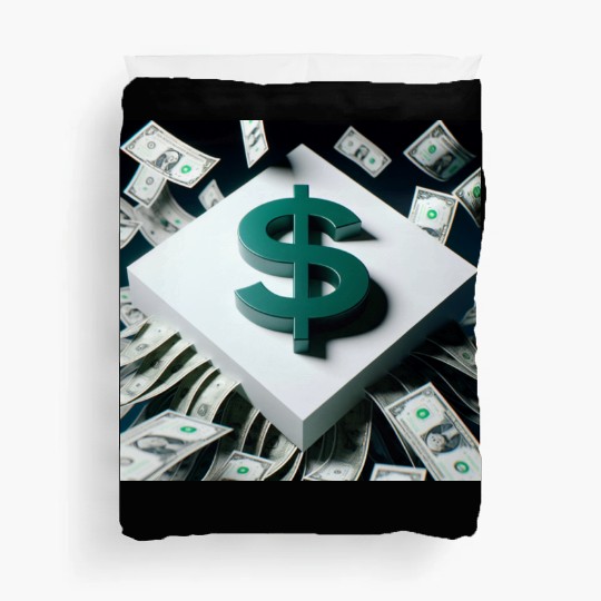 Money Sign Square Duvet Covers