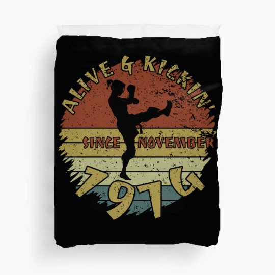 50th birthday Alive and kickin since 11/1974 Duvet Covers