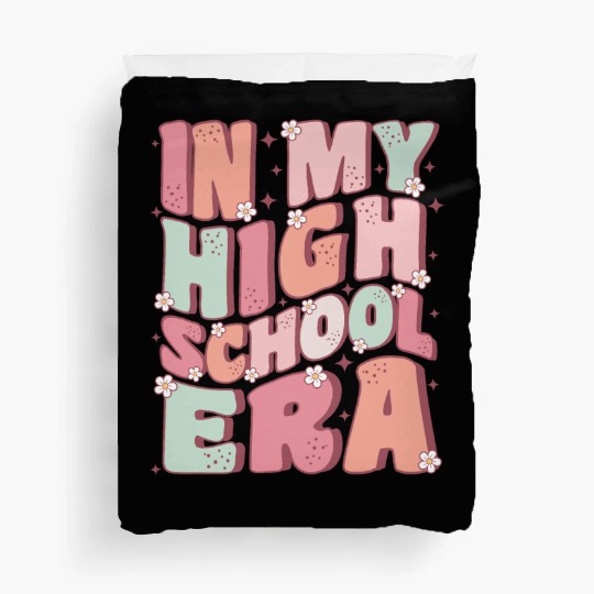 In My High School Era Cute Groovy Back to School Duvet Covers
