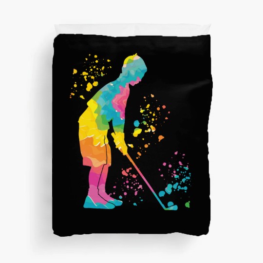 Golfer Colorsplash Kids Miniature Golf Duvet Covers