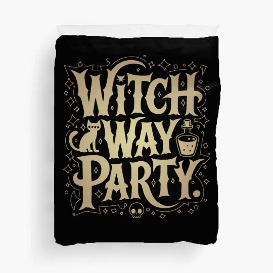 Witch Way Party Halloween t hsirt Duvet Covers