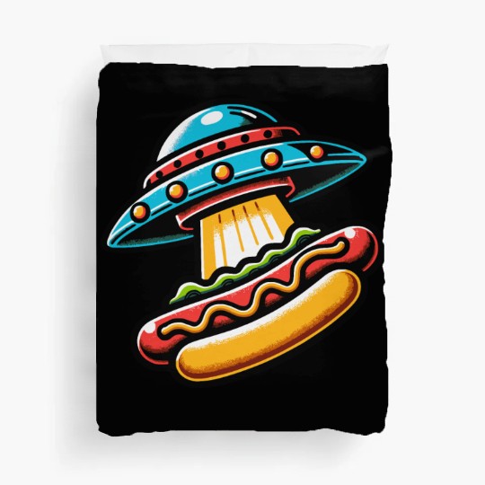 UFO HotDog Abduction Duvet Covers